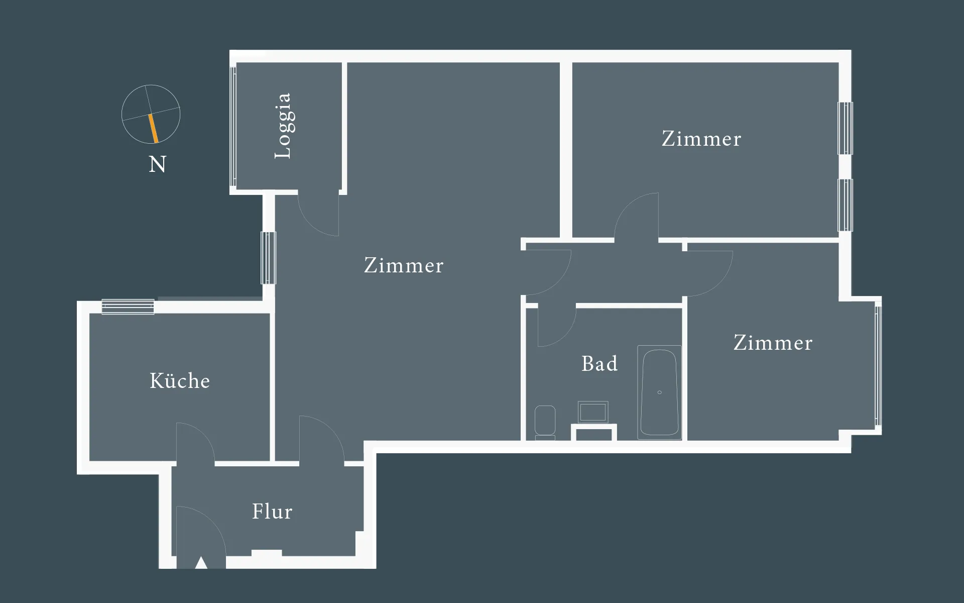 Grundriss WE 52 Kienhorststraße 88b Berlin