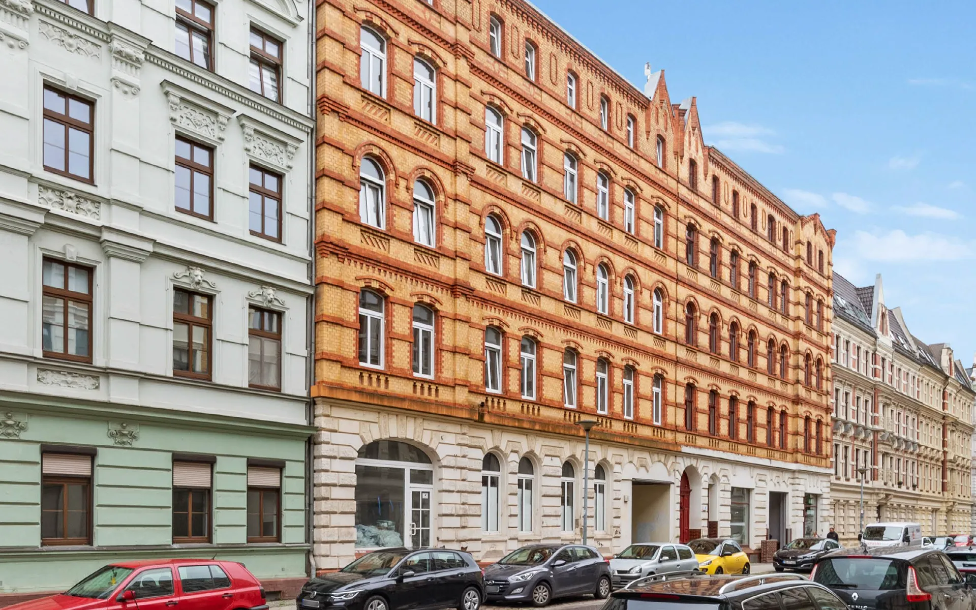 Fassade Heidestraße 9 Magdeburg nach Sanierung