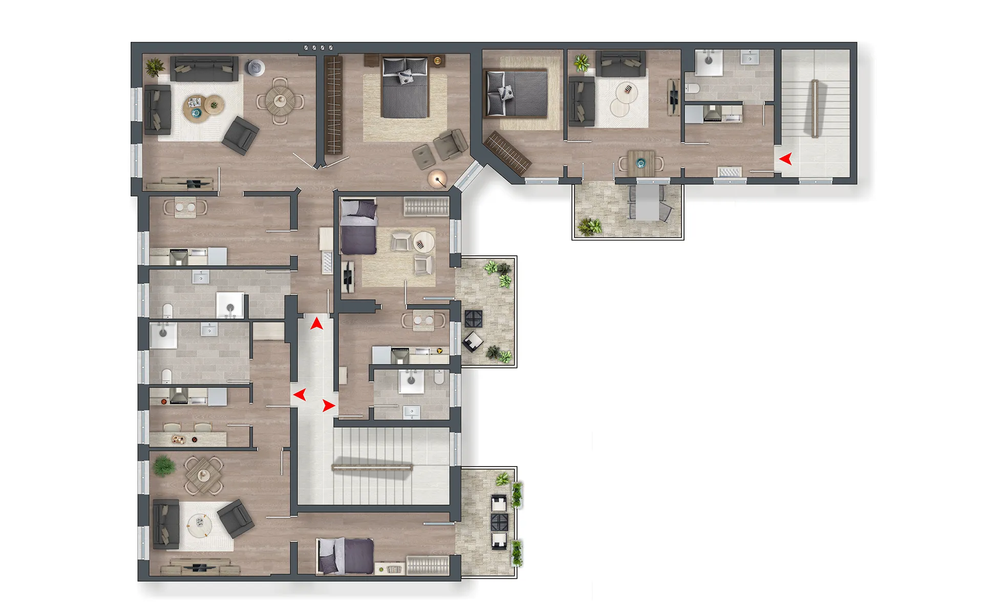Grundriss 4. Obergeschoss Heidestraße 9 Magdeburg